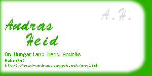 andras heid business card